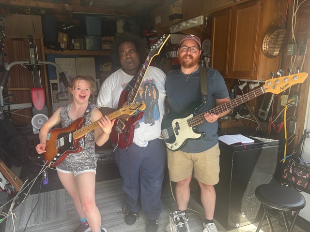 Fortuna (left) and Harge (right) are in a band called Plug It Up