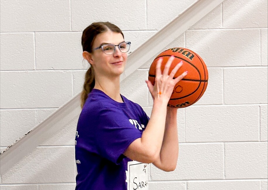 Participant Preparing to Shoot a Basketball