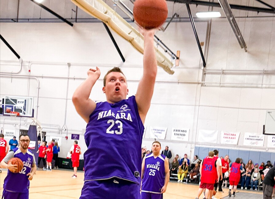 Athlete Shooting a Basket