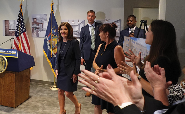 Ribbon Cutting Attendees Recognize NYS Governor Kathy Hochul