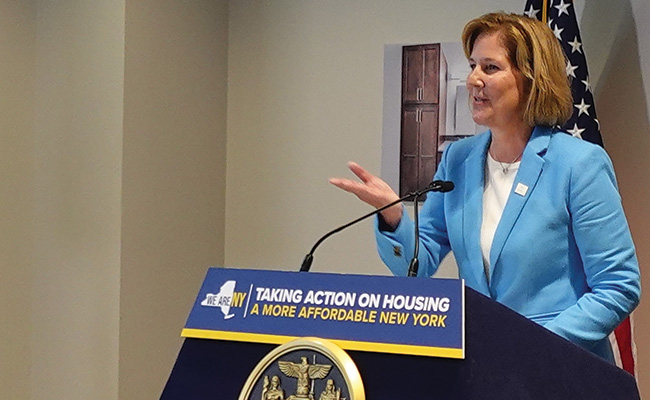 People Inc. CEO Addresses Attendees at the Folwell Senior Apartments Ribbon Cutting