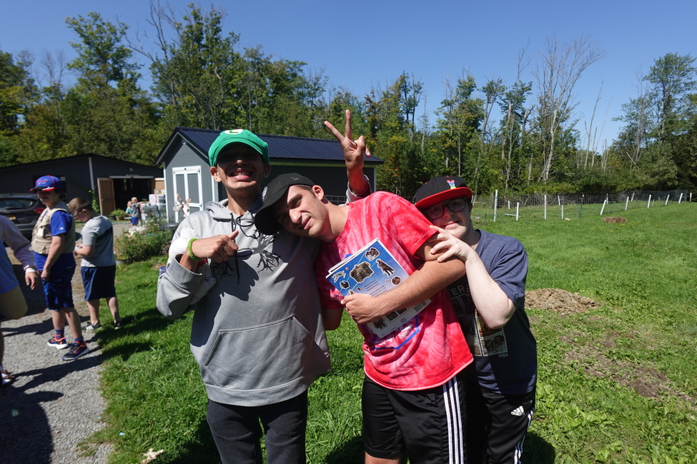 Smiling & enjoying great weather at Blueberry Treehouse Farm