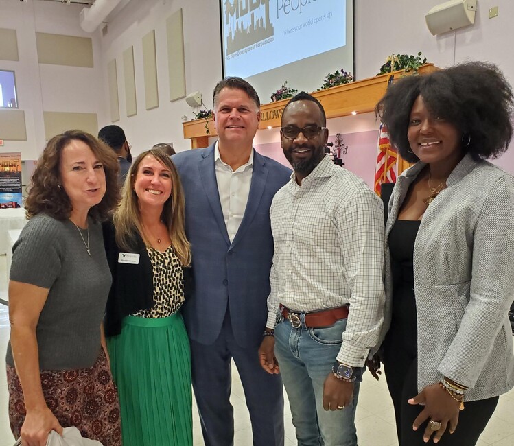 At the Mt. Olive Senior Manor groundbreaking ceremony assembled are: Anne Pawlik, Erica Sammarco, David Pawlik, Ulysses Wingo, Sr. and Zenata Everhart.