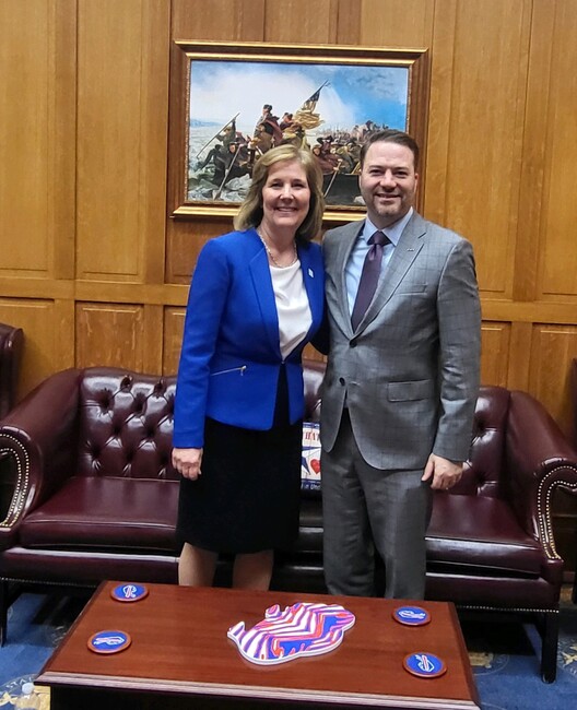 Anne McCaffrey and Hon. Robert Ortt in Albany, New York