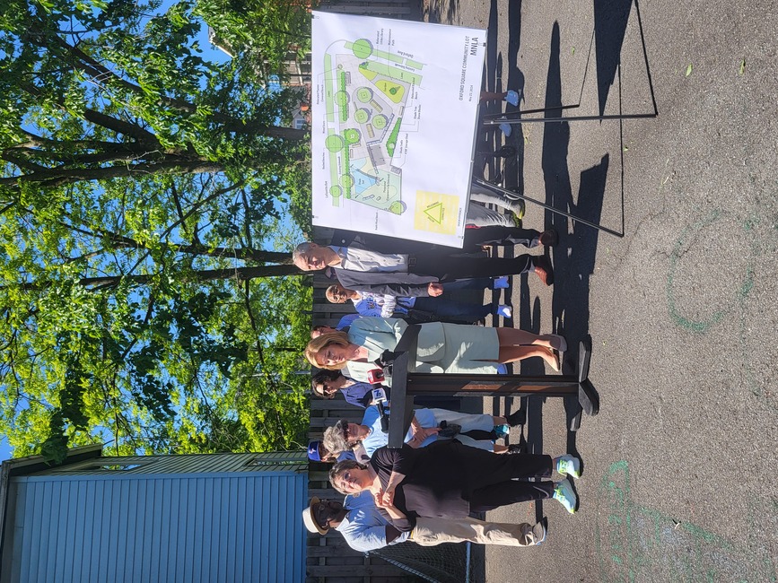 Anne McCaffrey addresses the community during the press conference.