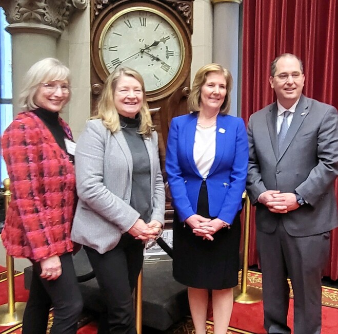 Renee Filip, Hon. Karen McMahon, Anne McCaffrey and Hon. Michael Norris in Albany, New York