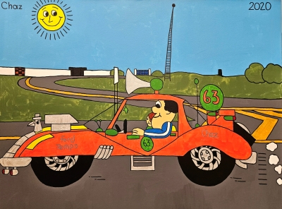 Ford Tempo, acrylic on canvas, 26x48 inches